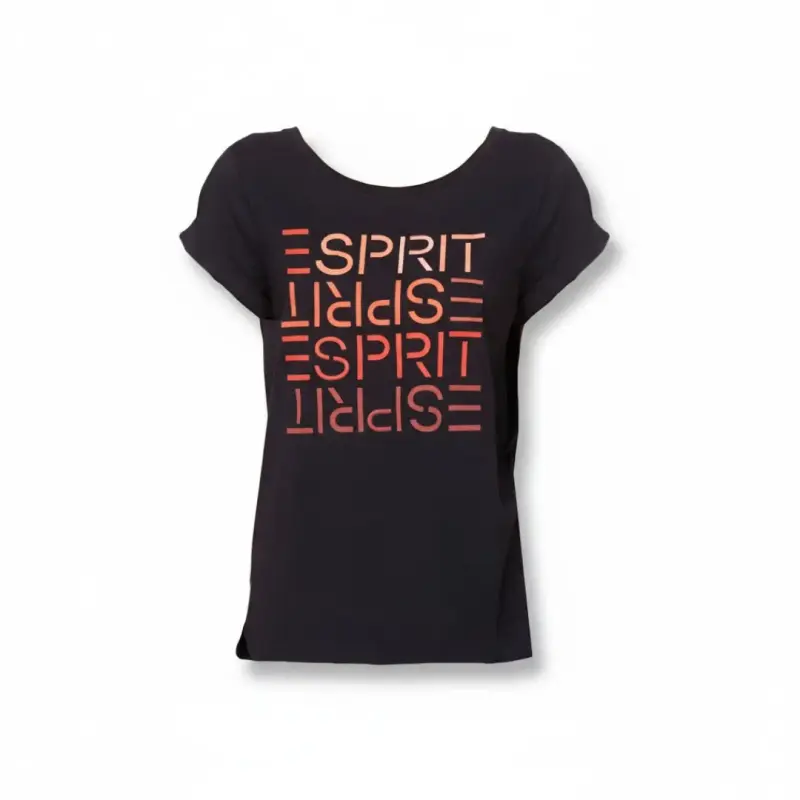 Polera para mujer Negra Gráfica Esprit Talla S - 1
