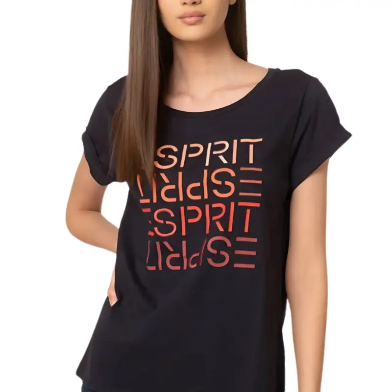 Polera para mujer Negra Gráfica Esprit Talla S - 2