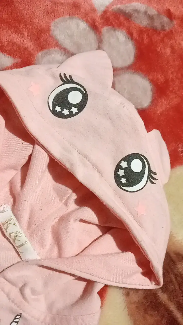 Polerón infantil rosa con unicornio y capucha - 4