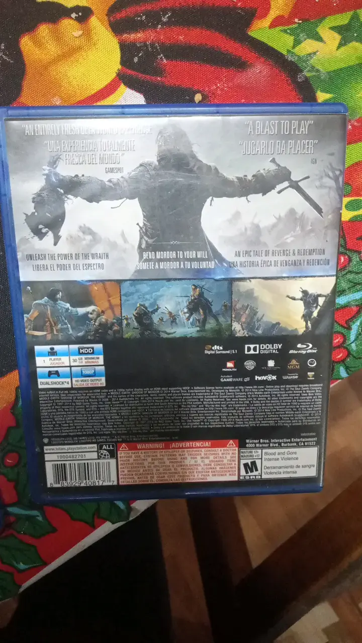 Juego PS4 Shadow of Mordor y FIFA 18 - 5
