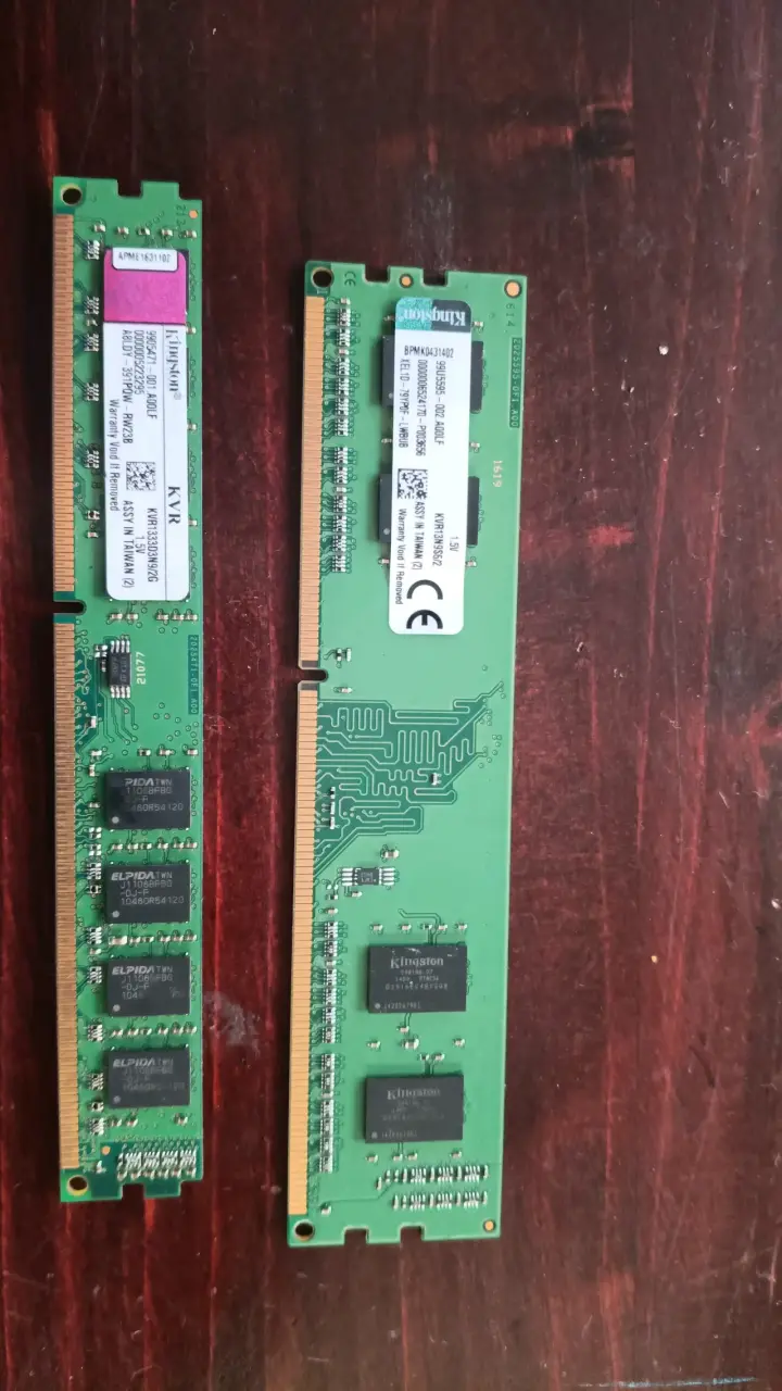 Memorias RAM Kingston 4GB DDR3 usadas