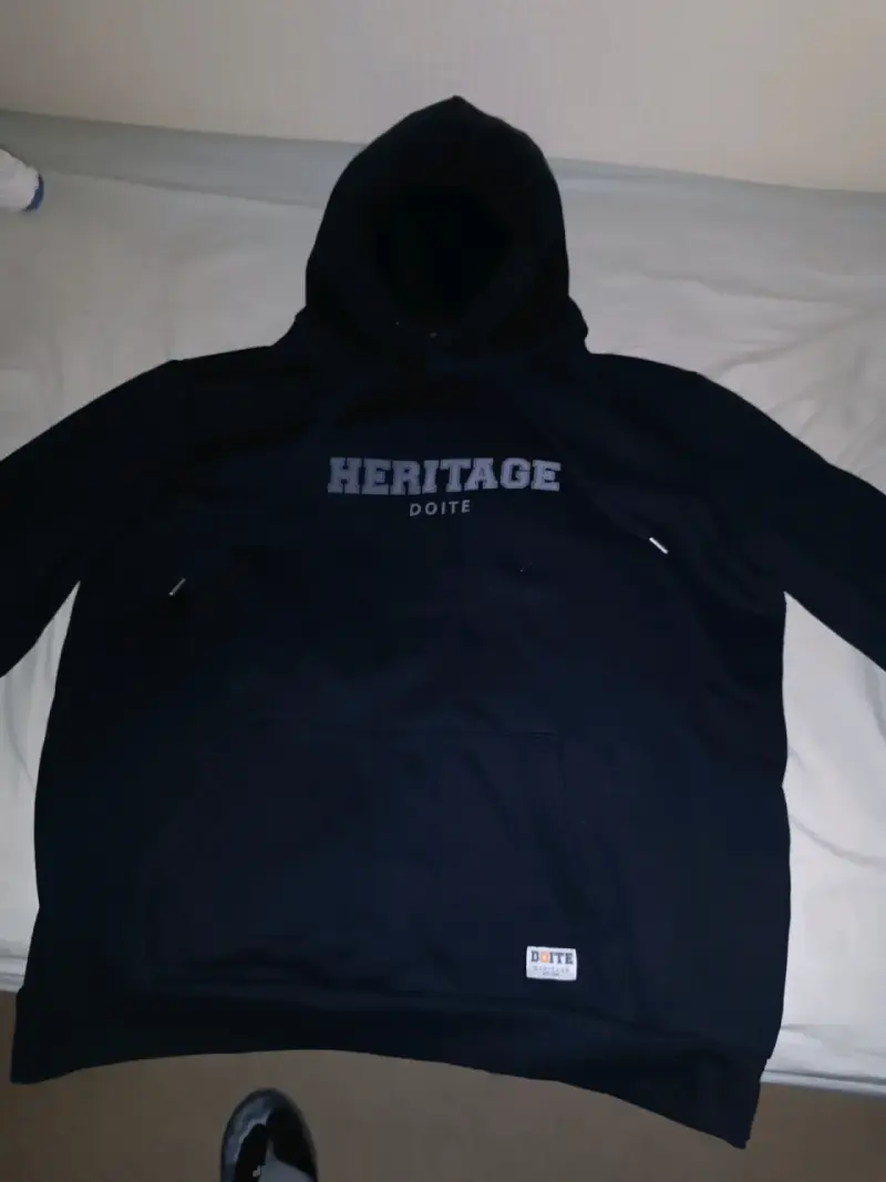 Polerón negro Doite Heritage con capucha - 2
