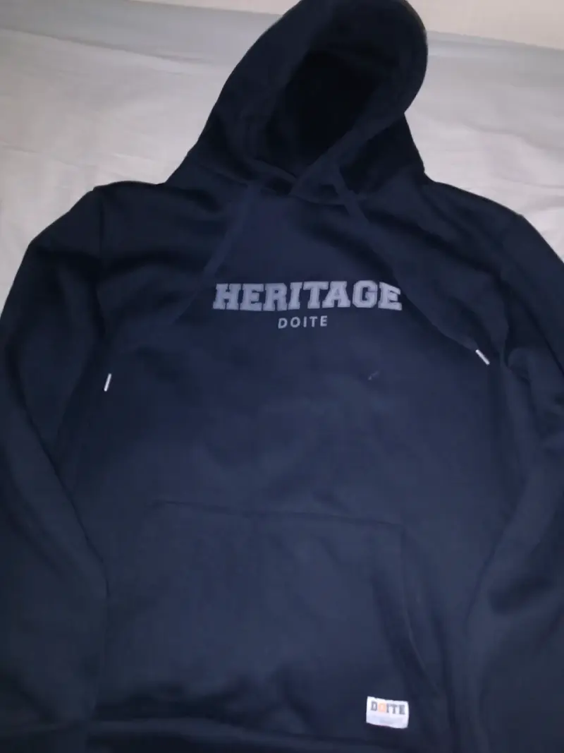 Polerón negro Doite Heritage con capucha - 4