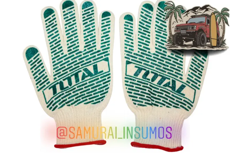 Guantes Pigmentados Trabajo Talla Xl Algodón Total - 1