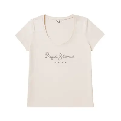 Polera Mujer Pepe Jeans Talla XL Algodón Blanco - miniatura 1