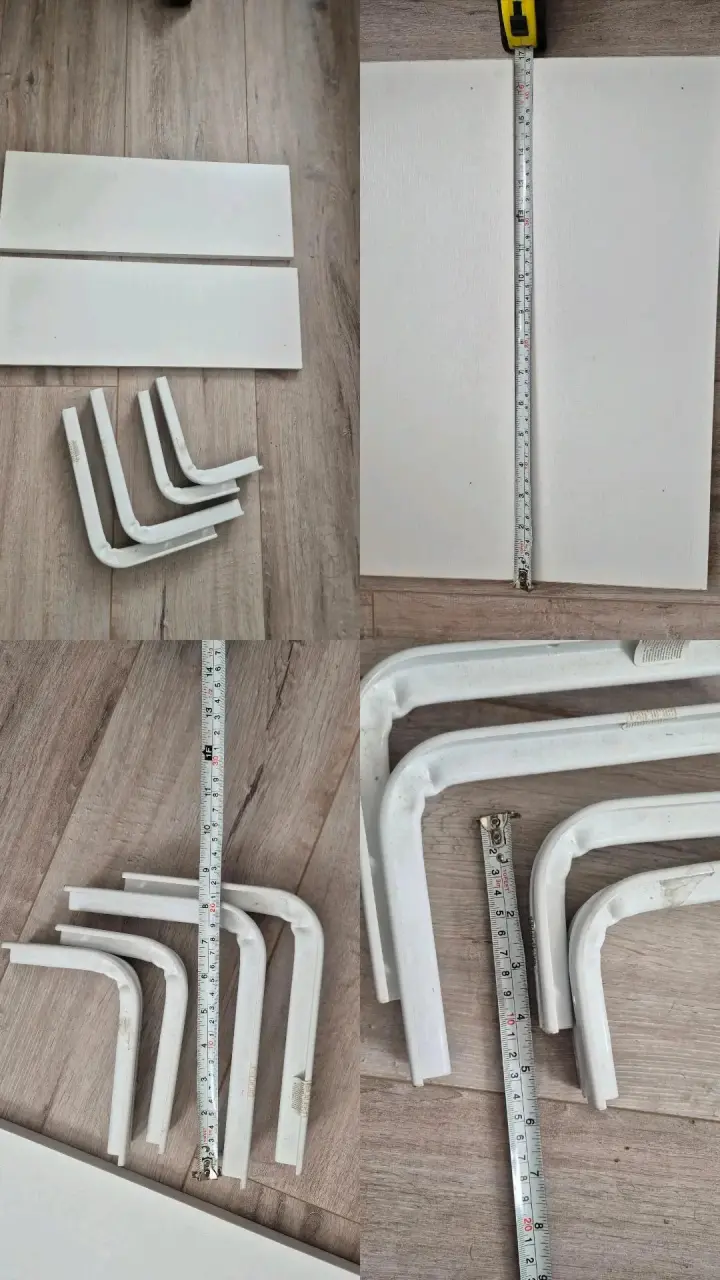 Soportes de estantería blancos - 2