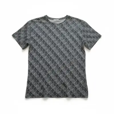 Polera Hombre Mosaico Gris Zara Man Talla M - miniatura 1