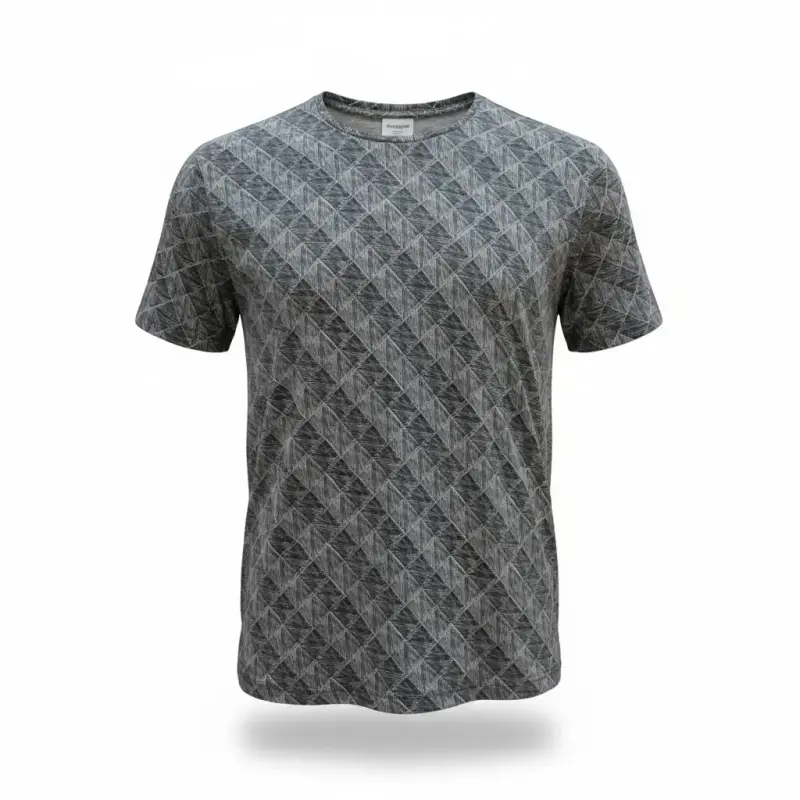 Polera Hombre Mosaico Gris Zara Man Talla M - 2