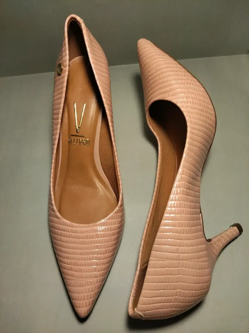 Zapatos de tacón Vizzano rosados texturizados