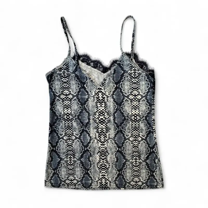Polera Mujer Top Lencero Animal Print Talla M - 2