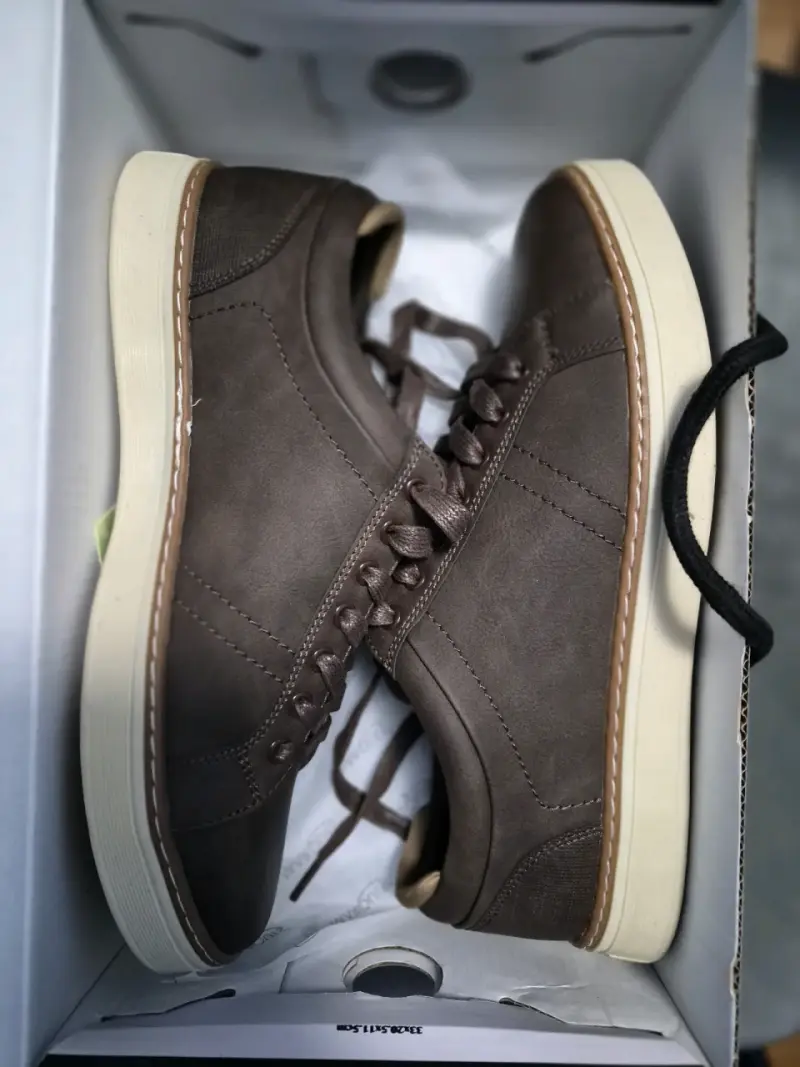 Zapatillas casuales de cuero marrón Marquis - 2