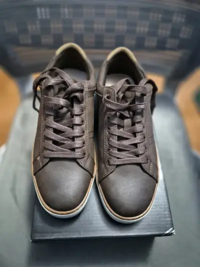 Zapatillas casuales de cuero marrón Marquis - miniatura 4