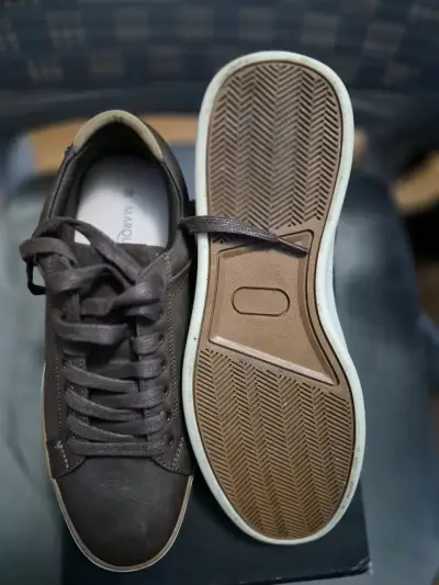 Zapatillas casuales de cuero marrón Marquis - miniatura 5