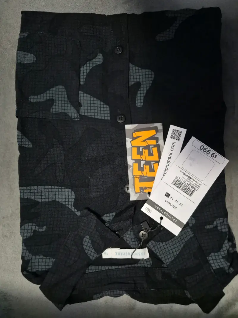 Camisa Zara Basic azul con anclas - 5