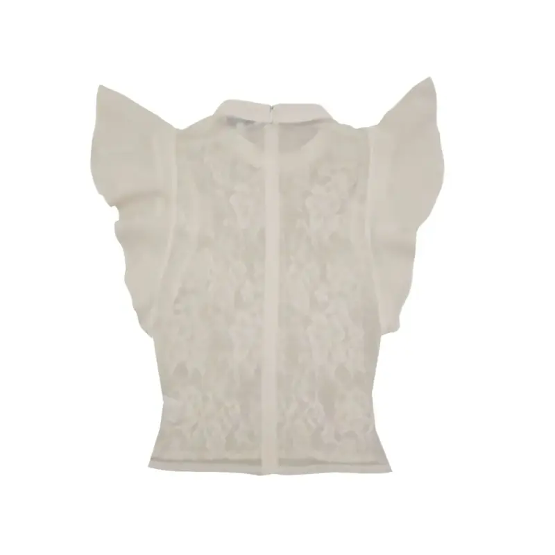 Blusa Nicopoly Talla S Mujer Blanco Encaje - 2