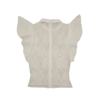 Blusa Nicopoly Talla S Mujer Blanco Encaje - miniatura 2