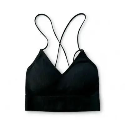 Top Bralette Deportivo Negro Talla S mujer - miniatura 1