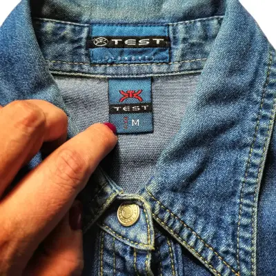 Blusa Camisa Mujer Test  Talla M Jean Denim - miniatura 3