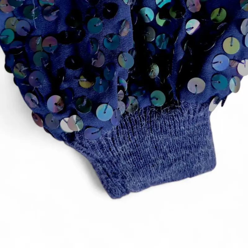 Sweater Mujer de lentejuelas azul Talla M - 3