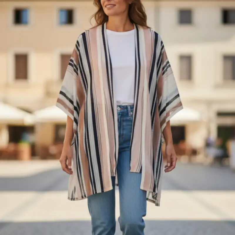 Cárdigan Mujer Ver Talla L Rayas - 5