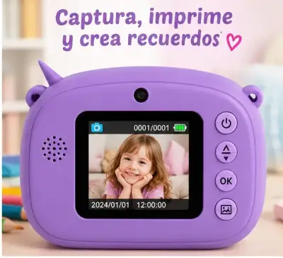 Cámara infantil de juguete diseño unicornio - miniatura 3