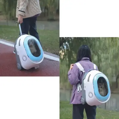 Mochila transportadora de mascotas con ruedas - miniatura 3