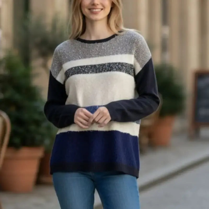 Sweater Tejido Rayado Esprit Talla S - 4
