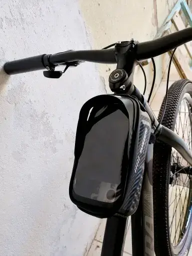 Bolso para bicicleta con soporte de celular Takezero - miniatura 3