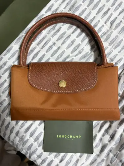 Bolso Longchamp marrón plegable - miniatura 2