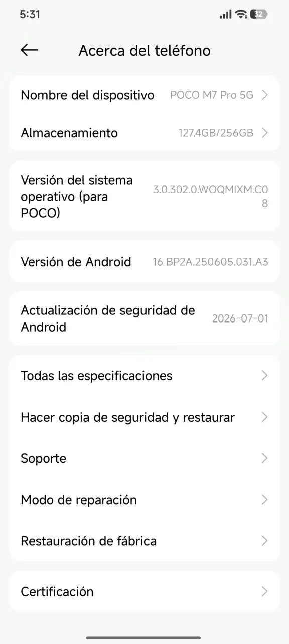 Celular POCO M7 Pro 5G 256GB color Lavanda - 3