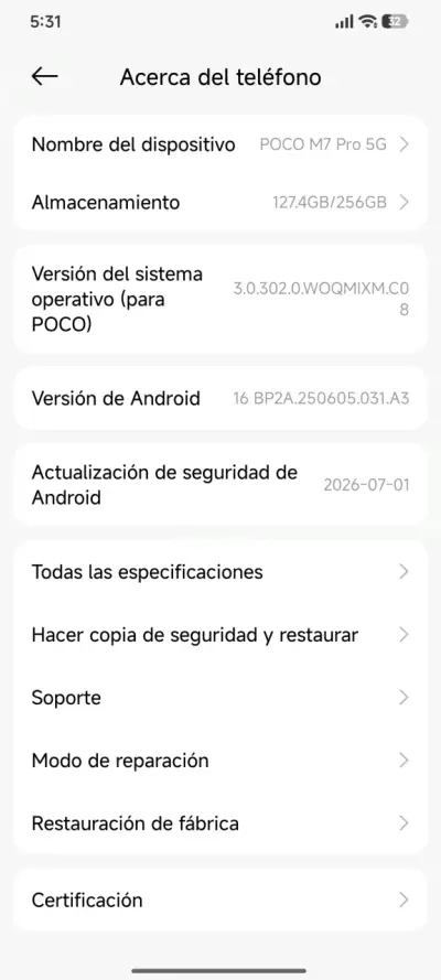 Celular POCO M7 Pro 5G 256GB color Lavanda - miniatura 3