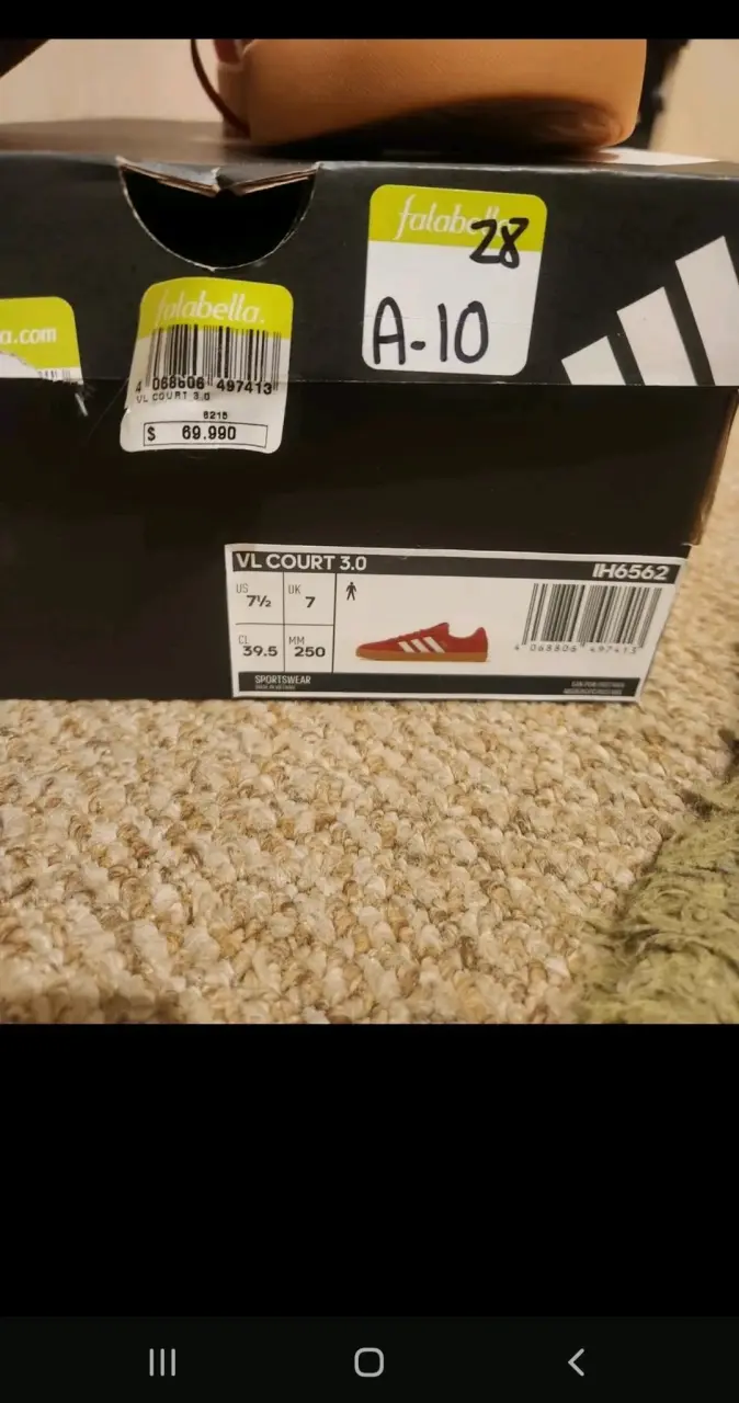 Zapatillas deportivas rojas Adidas con suela de goma - 5