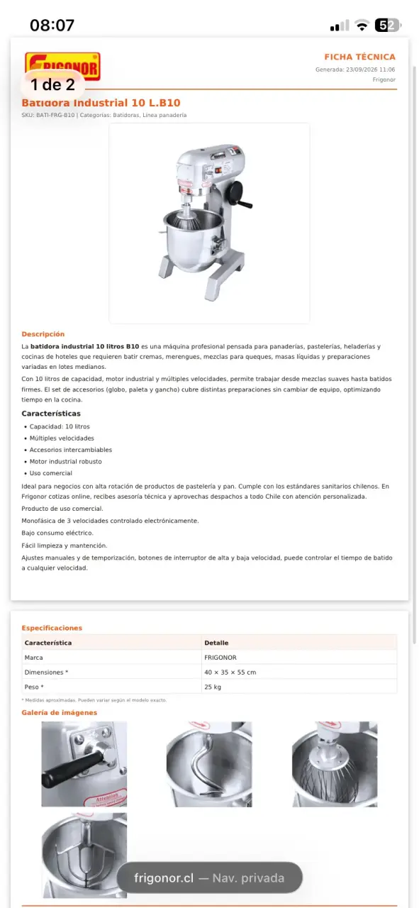 Batidora industrial de 10 litros B10 - 4