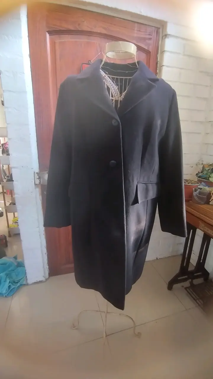 Abrigo de invierno azul para mujer - 4