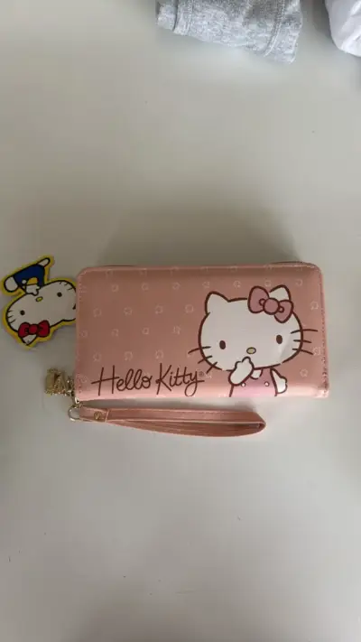 Billetera Hello Kitty rosa con cierre - miniatura 1