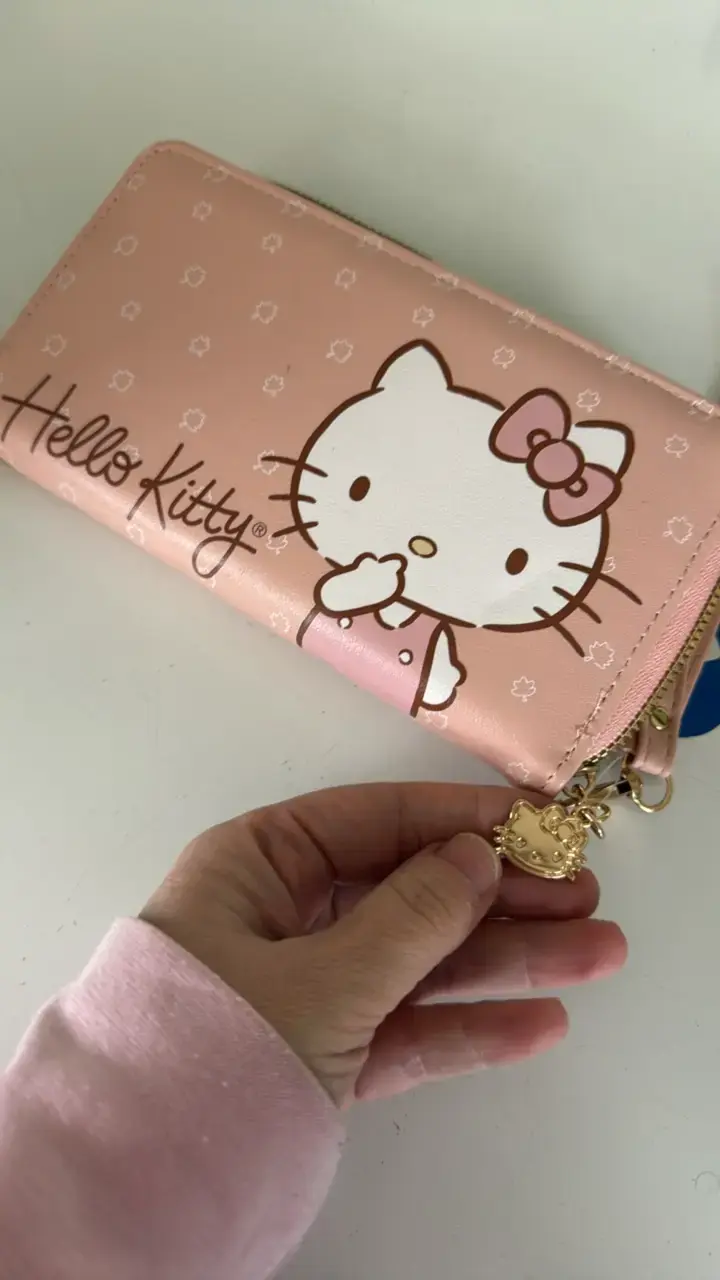Billetera Hello Kitty rosa con cierre - 3