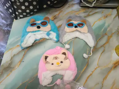 Gorros de invierno para niños con diseño de animales - miniatura 1