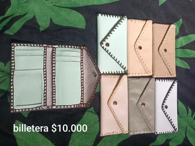 Set de Monederos y Billeteras de Cuero Artesanales - 2