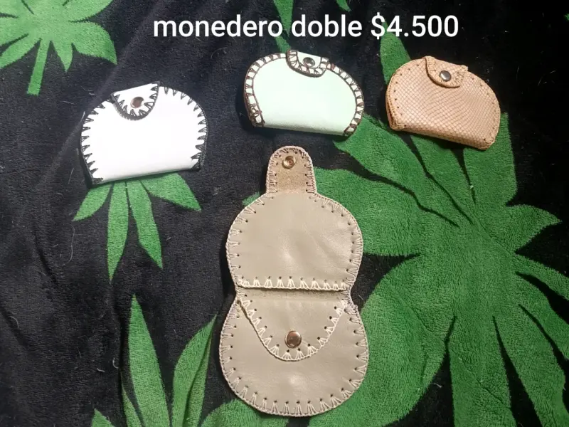Set de Monederos y Billeteras de Cuero Artesanales - 3
