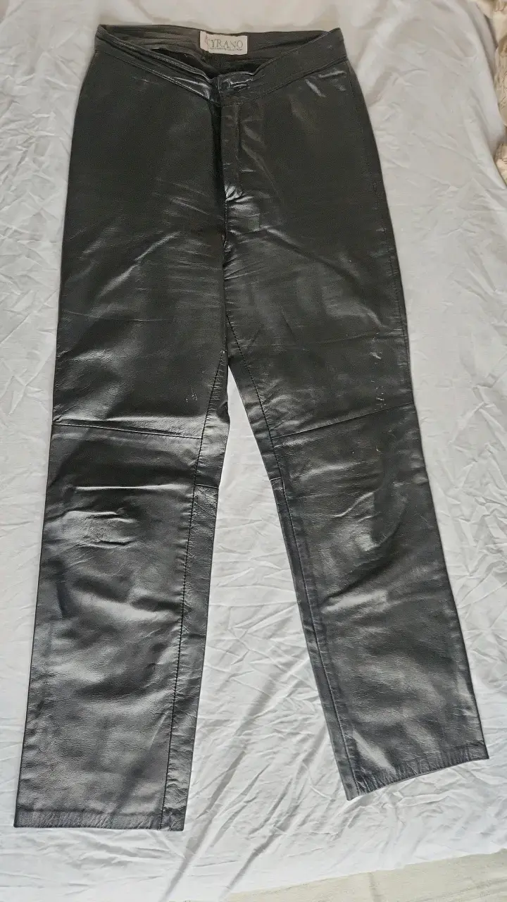 Pantalones de cuero negro Tyrano para mujer - 1