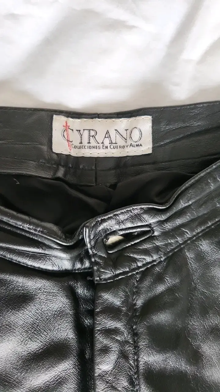 Pantalones de cuero negro Tyrano para mujer - 2