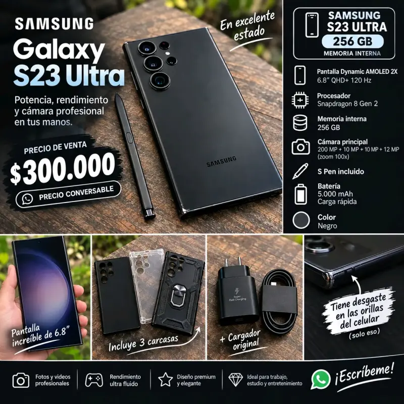 Samsung Galaxy S23 Ultra 256GB en excelente estado - 4