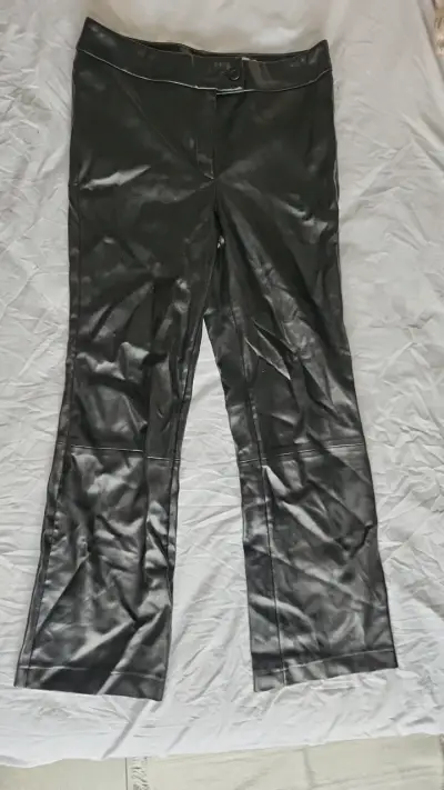 Pantalones de cuero sintético negros Zoul - miniatura 1