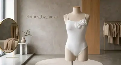 Body de mujer con flores decorativas - miniatura 2