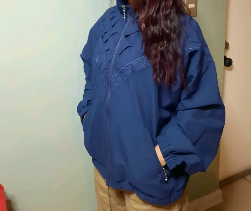 Chaqueta azul oversize