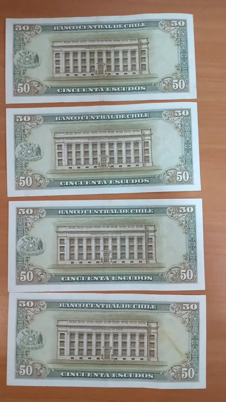 Billetes antiguos de 50 escudos chilenos - 2