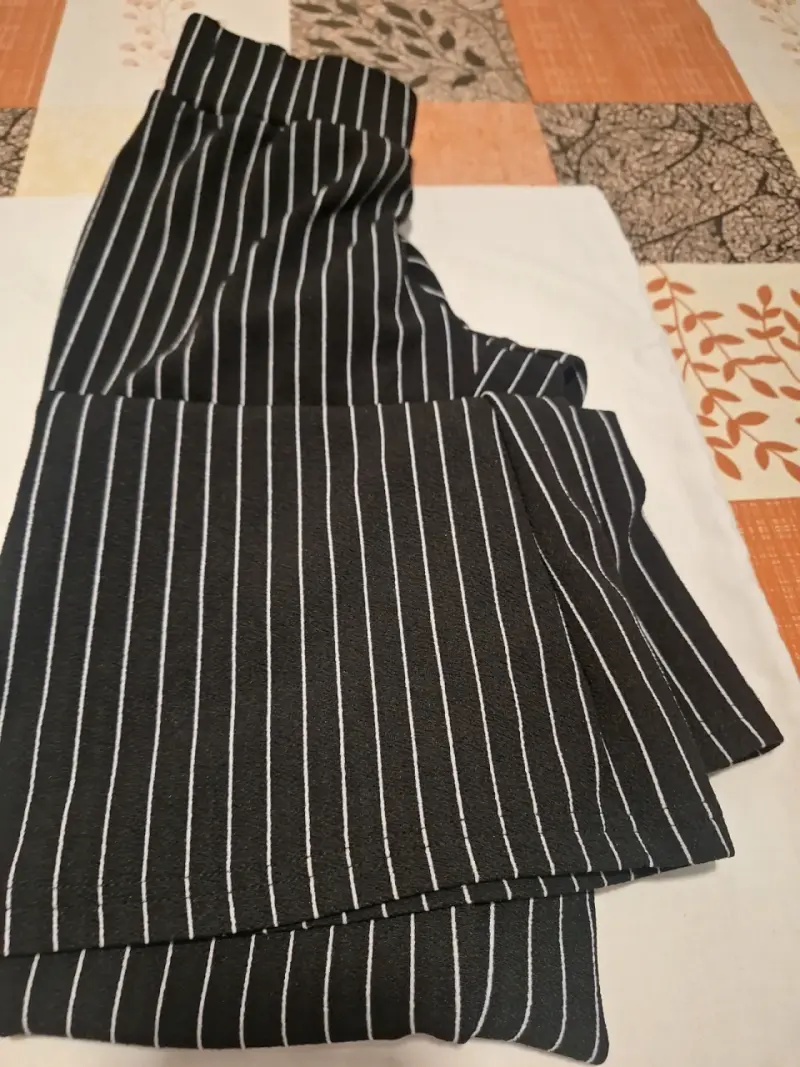 Pantalones de rayas negros para mujer - 2
