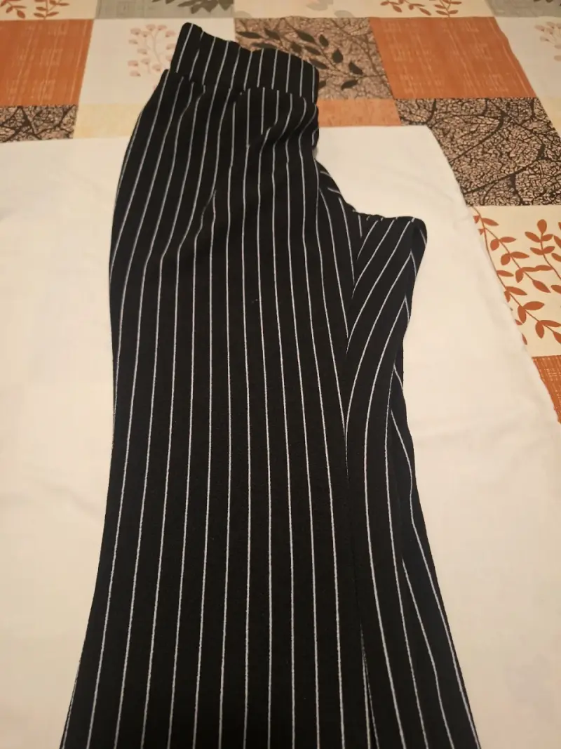 Pantalones de rayas negros para mujer - 3