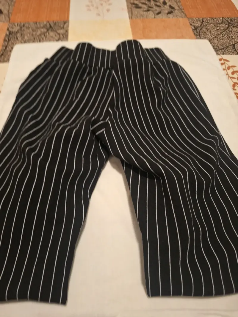 Pantalones de rayas negros para mujer - 5