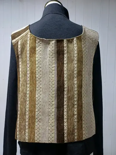 Chaleco de cuero patchwork multicolor - miniatura 5